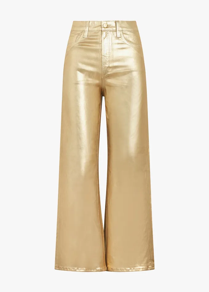 Women THE MIA Gold Foil Wide Leg Joe8217s Jeans