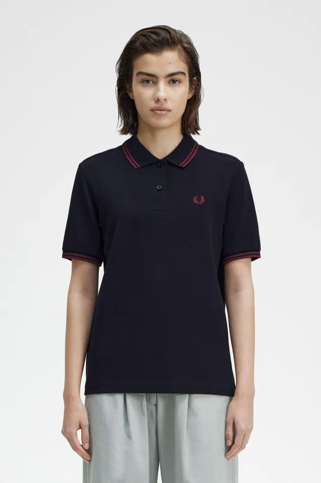 Women The ShirtG3600 Navyoxblood Fred Perry The Fred Perry Shirt