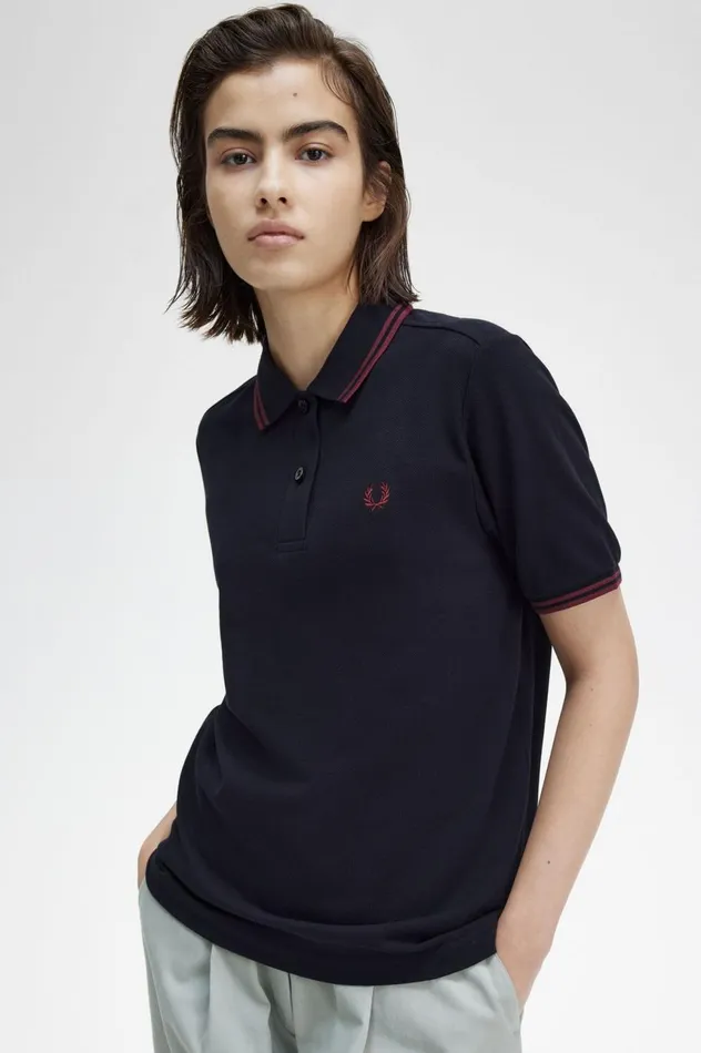 Women The ShirtG3600 Navyoxblood Fred Perry The Fred Perry Shirt