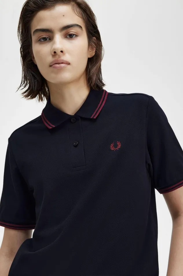 Women The ShirtG3600 Navyoxblood Fred Perry The Fred Perry Shirt