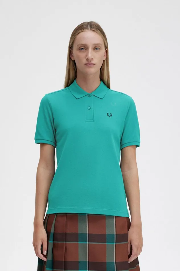 Women The ShirtG6000 Deep Mintblack Fred Perry The Fred Perry Shirt