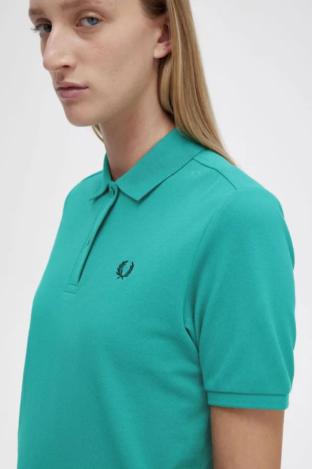 Women The ShirtG6000 Deep Mintblack Fred Perry The Fred Perry Shirt