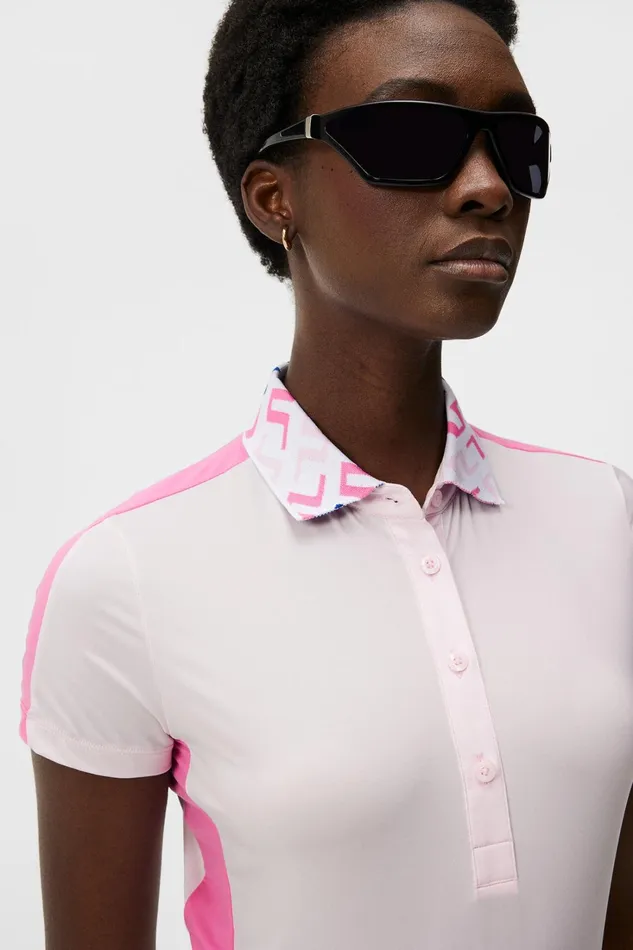 Women Tilda Polo Cherry Blossom JLindeberg Polo Shirts Women Tilda Polo Cherry Blossom JLindeberg Polo Shirts