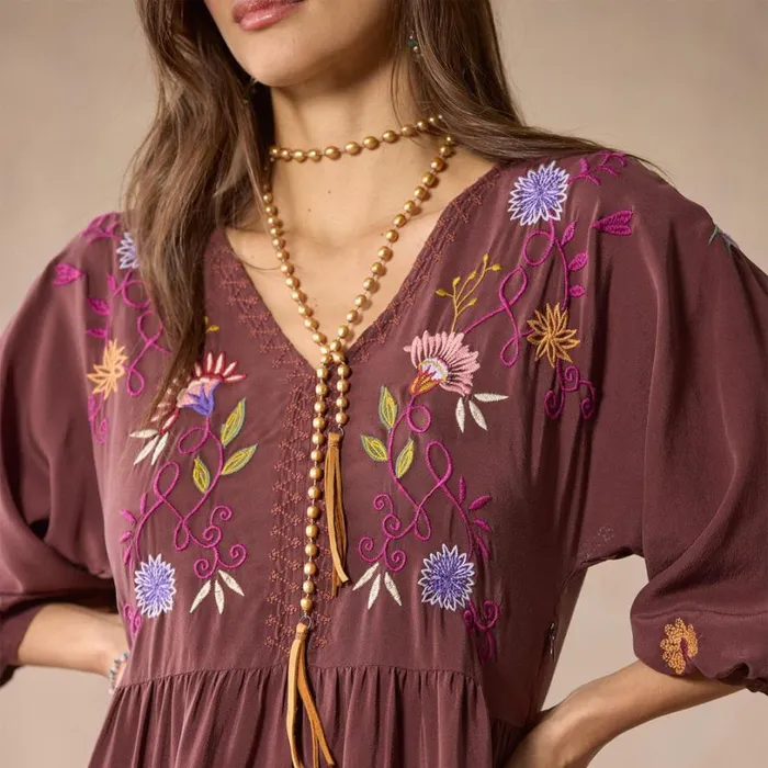 Women Toni Embroidered Dress Petite Decadent Chocolate Sundance Catalog Dresses and Jumpsuits Women Toni Embroidered Dress Petite Decadent Chocolate Sundance Catalog Dresses and Jumpsuits