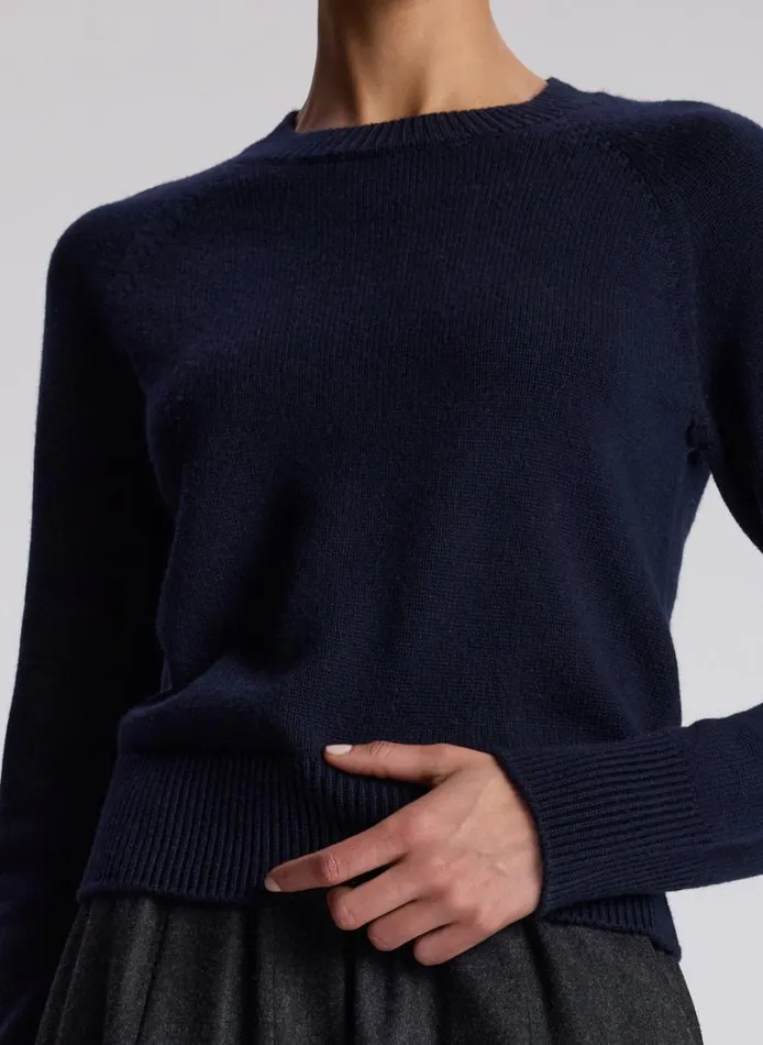 Women Tops ALC Ashtyn Cashmere Crew Neck Sweater Navy