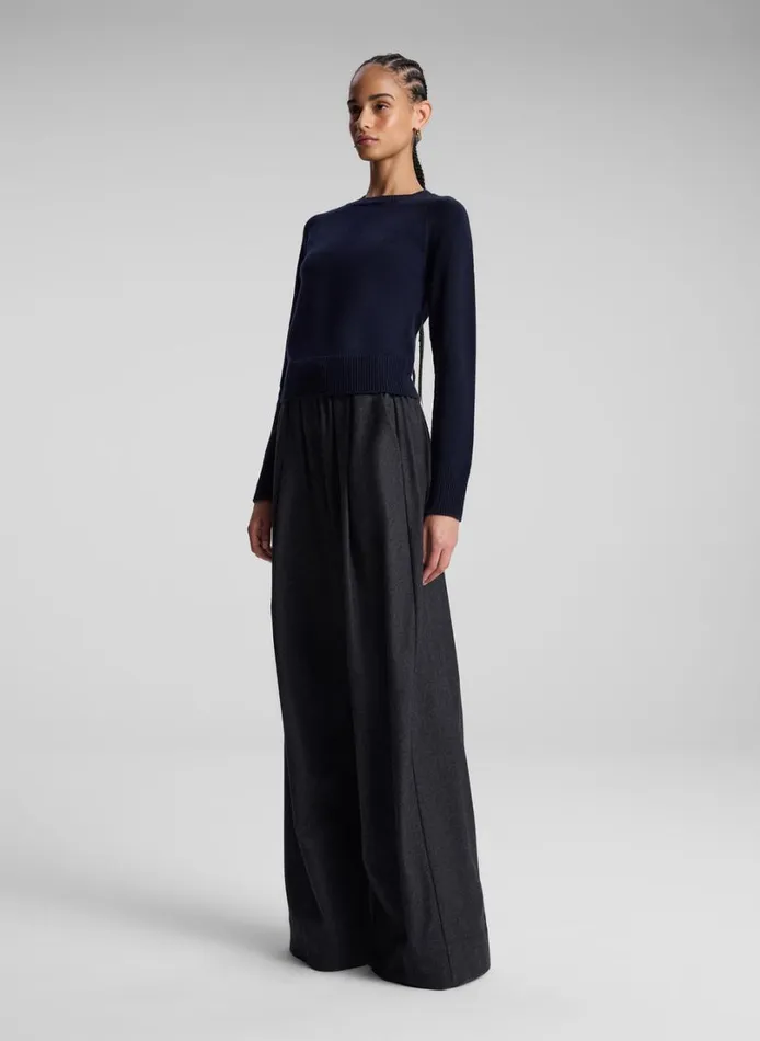 Women Tops ALC Ashtyn Cashmere Crew Neck Sweater Navy