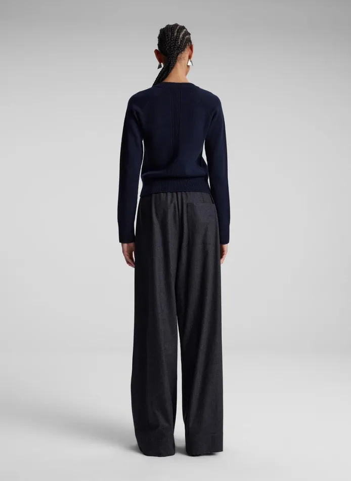 Women Tops ALC Ashtyn Cashmere Crew Neck Sweater Navy