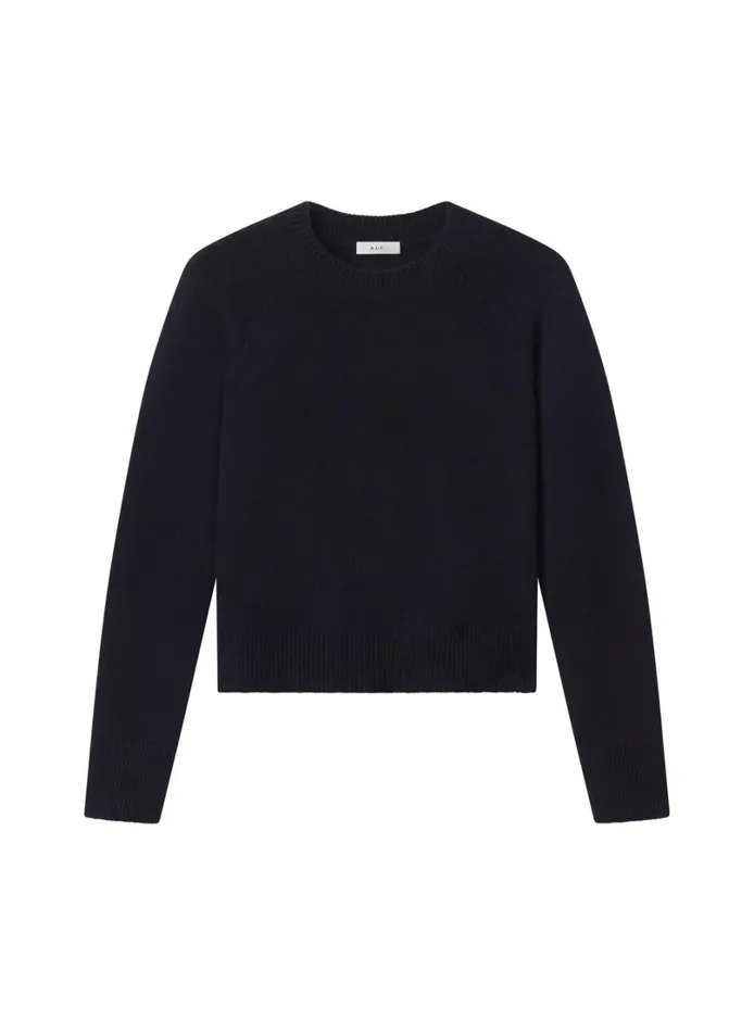Women Tops ALC Ashtyn Cashmere Crew Neck Sweater Navy