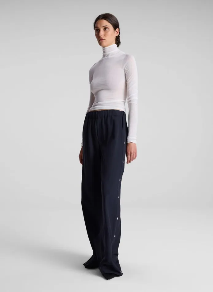 Women Tops ALC Hayes Fine Merino Turtleneck Top White