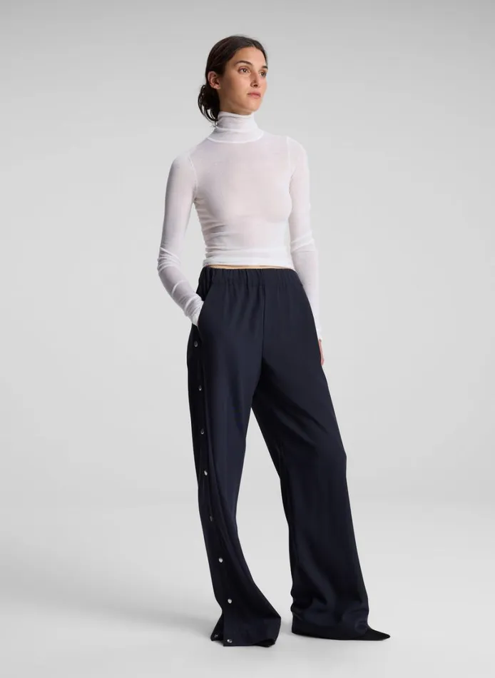 Women Tops ALC Hayes Fine Merino Turtleneck Top White