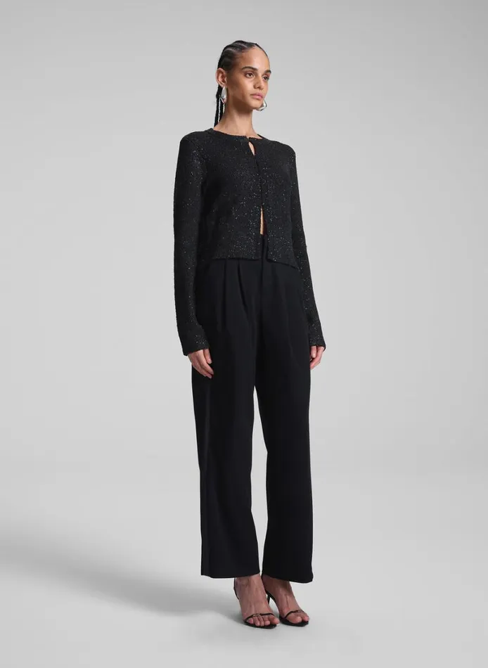 Women Tops ALC Meg Sequin Embellished Cardigan Blackblack