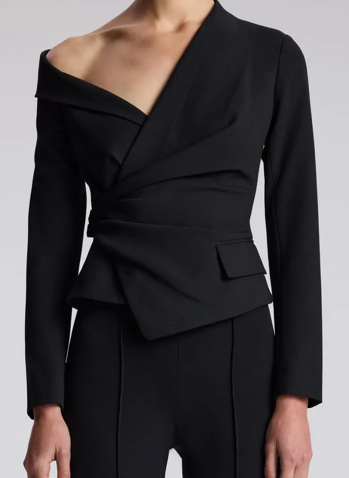 Women Tops ALC Skyla Asymmetric Top Black