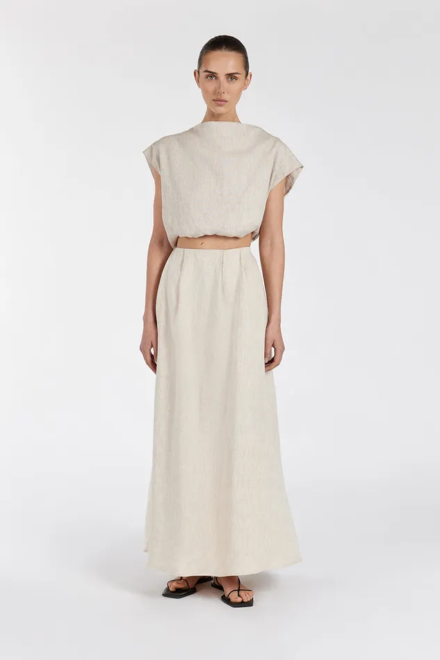 Women Tops DISSH AMY NATURAL LINEN BUBBLE TOP