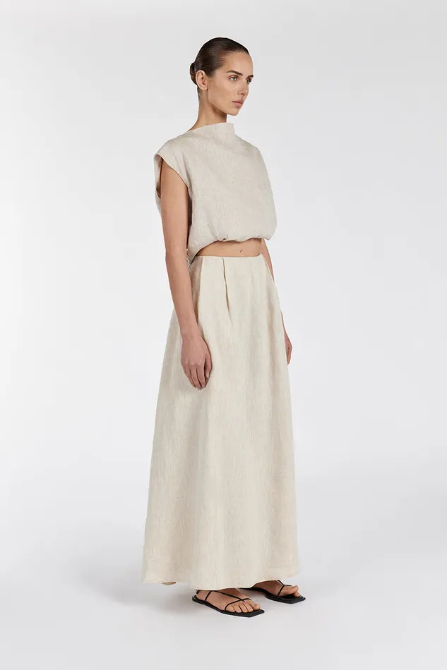Women Tops DISSH AMY NATURAL LINEN BUBBLE TOP