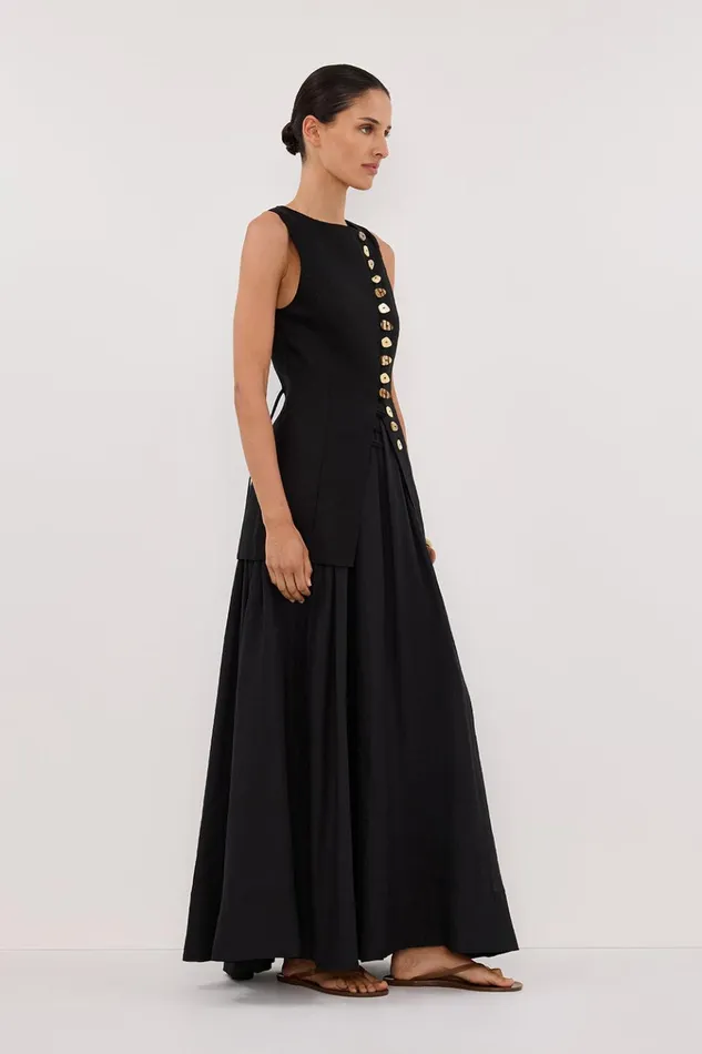 Women Tops DISSH BAYLEE BLACK SLEEVELESS LINEN TOP