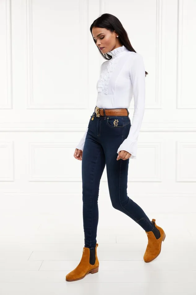 Women Tops Holland Cooper Melissa Jersey Blouse White Women Tops Holland Cooper Melissa Jersey Blouse White
