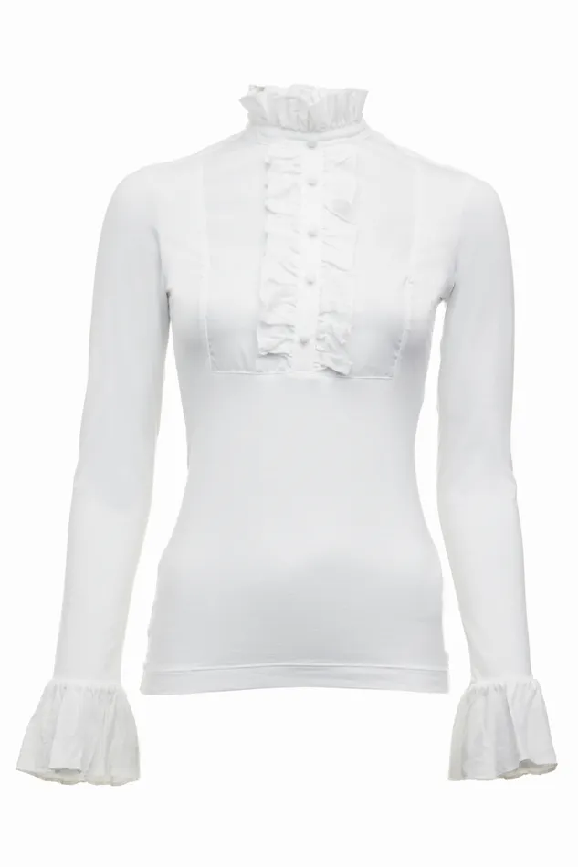 Women Tops Holland Cooper Melissa Jersey Blouse White Women Tops Holland Cooper Melissa Jersey Blouse White