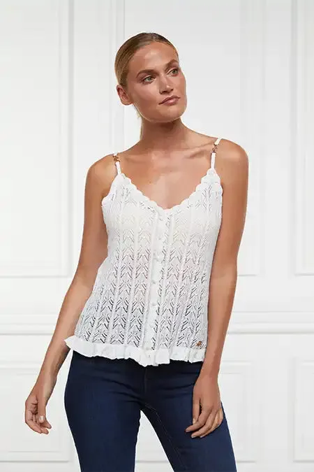 Women Tops Holland Cooper Pointelle Cami Natural Women Tops Holland Cooper Pointelle Cami Natural