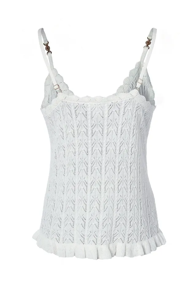 Women Tops Holland Cooper Pointelle Cami Natural Women Tops Holland Cooper Pointelle Cami Natural