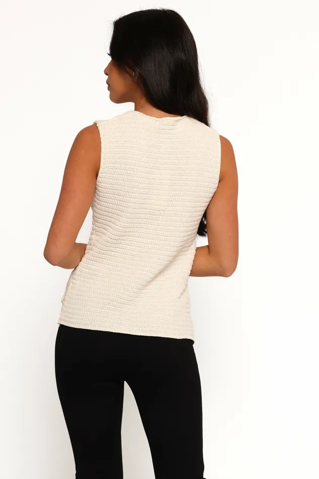 Women Tops Petal and Pup Blair Knit Vest White