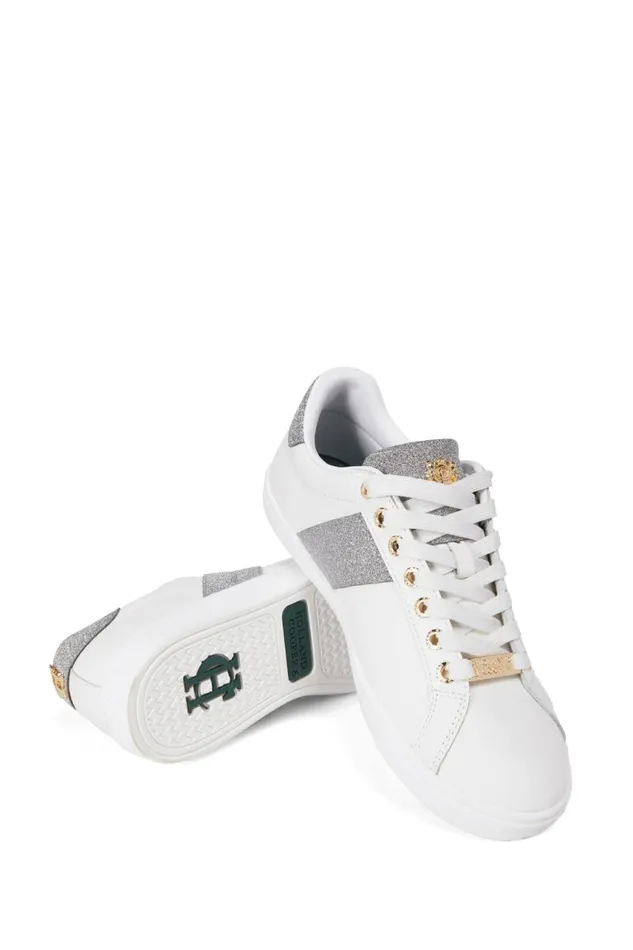Women Trainers Holland Cooper Knightsbridge Court Trainer Silver Crystal Women Trainers Holland Cooper Knightsbridge Court Trainer Silver Crystal