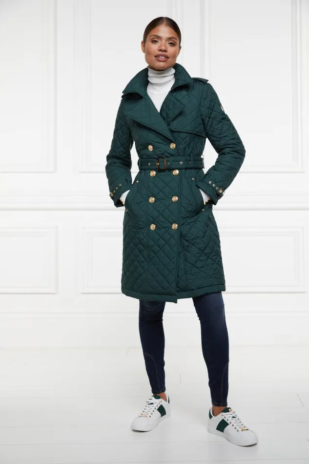 Women Trainers Holland Cooper Knightsbridge Court Trainer White Racing Green Women Trainers Holland Cooper Knightsbridge Court Trainer White Racing Green