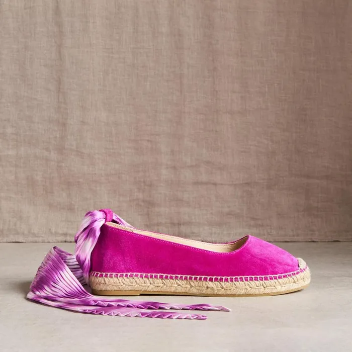 Women Trellis Laceup Espadrilles Fuchsia Sundance Catalog Shoes