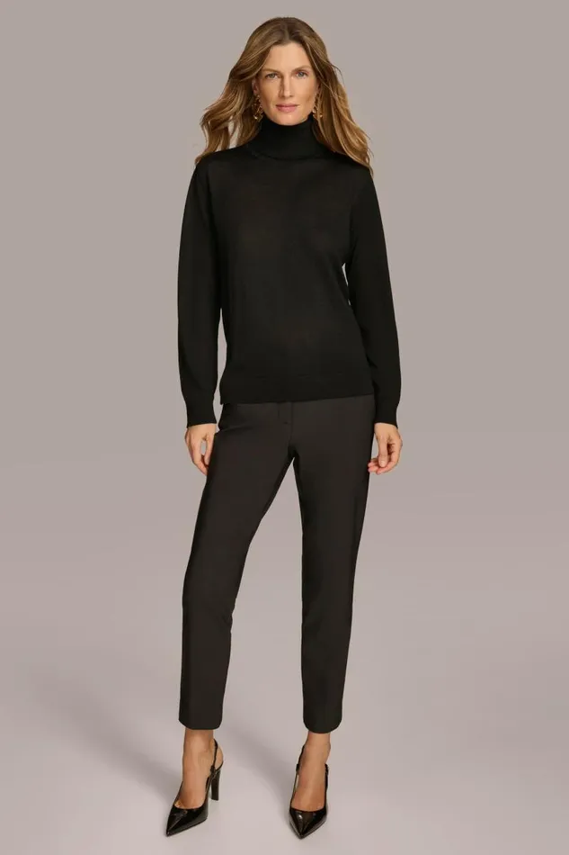 Women TURTLE NECK HIGH LOW TOP Black Donna Karan New York Sweaters And Tops Women TURTLE NECK HIGH LOW TOP Black Donna Karan New York Sweaters And Tops