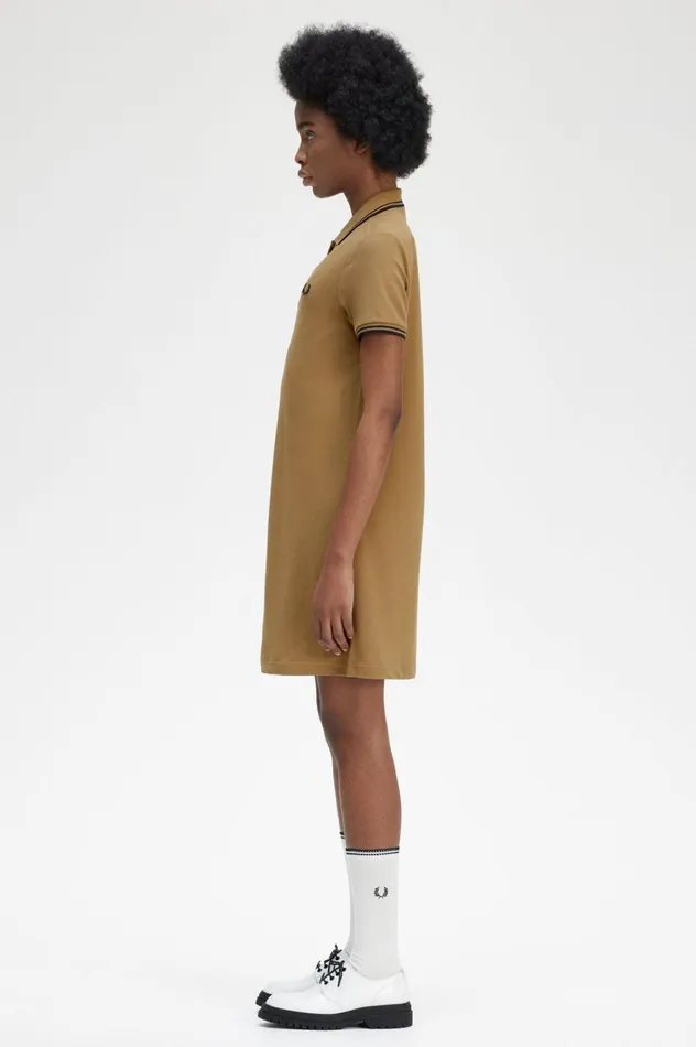 Women Twin Tipped Shirt Dress Shaded Stone Fred Perry Dresses