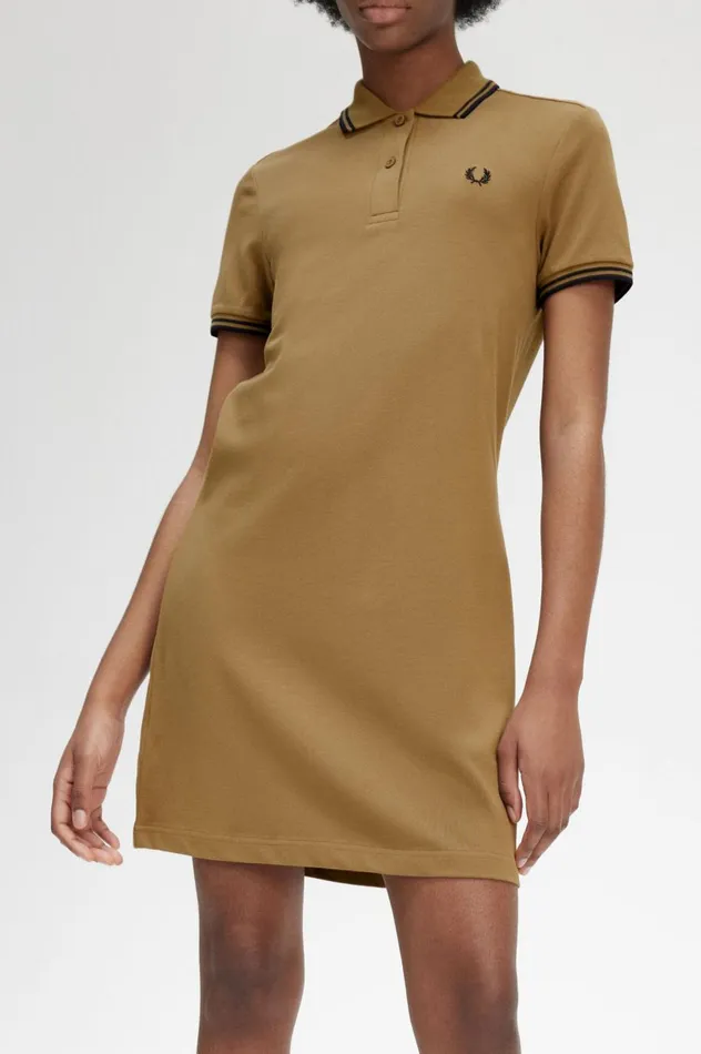 Women Twin Tipped Shirt Dress Shaded Stone Fred Perry Dresses