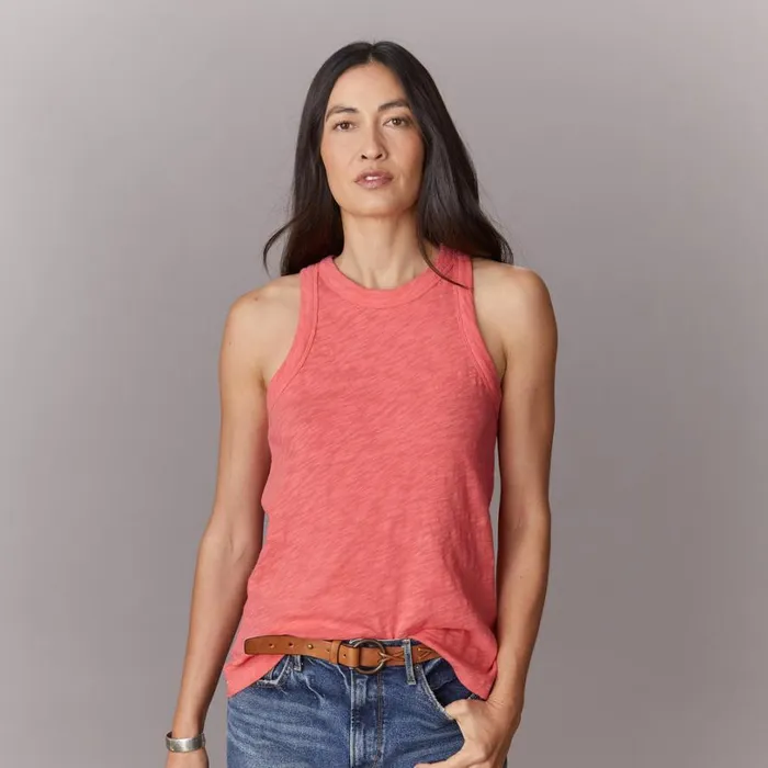 Women Ultimate Airy Slub Tank Black Sundance Catalog Tops