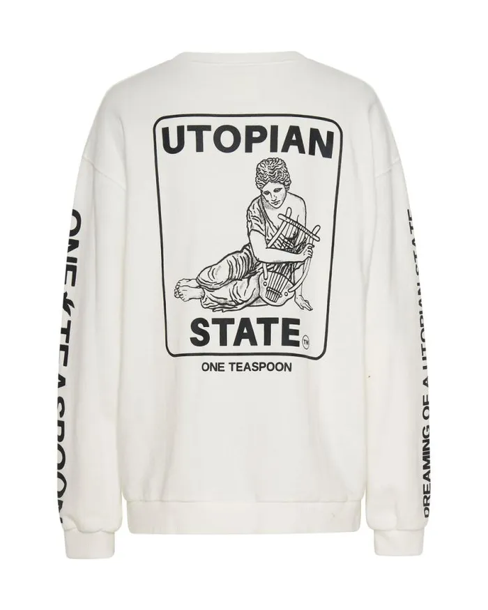 Women UTOPIAN STATE LOGO SWEATER One Teaspoon Hoodies And Sweats Women UTOPIAN STATE LOGO SWEATER One Teaspoon Hoodies And Sweats