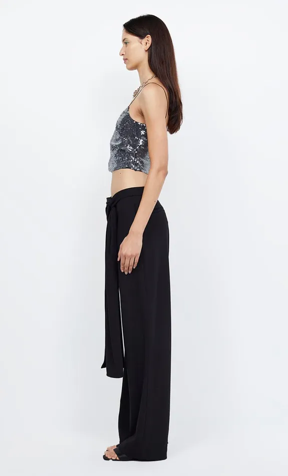 Women VENUS SEQUIN TANK 8211 BLACK Bec Bridge Cropped