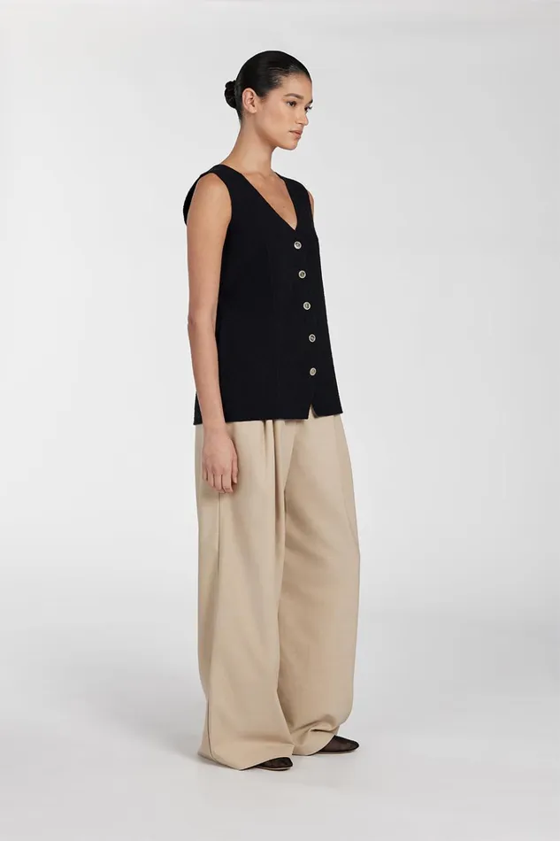 Women Vests DISSH LISA BLACK TAILORED KNIT VEST