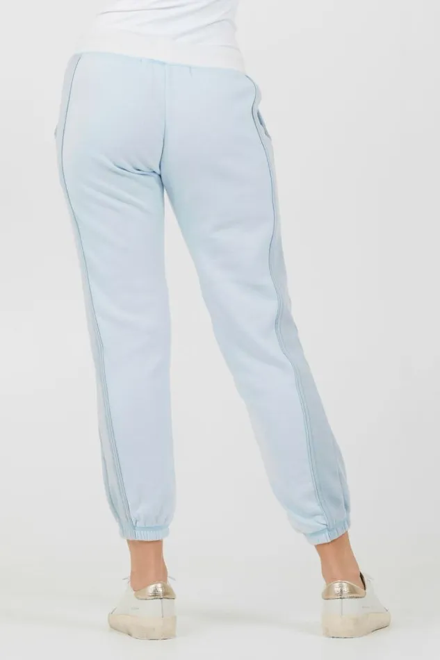 Women Vintage Havana All Bottoms Grey Smoke Colorblock Fleece Joggers Grey Smoke