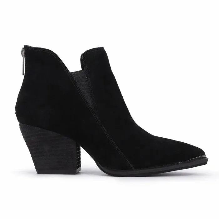Women Vintage Havana Boots Booties Collins 8211 Black Black