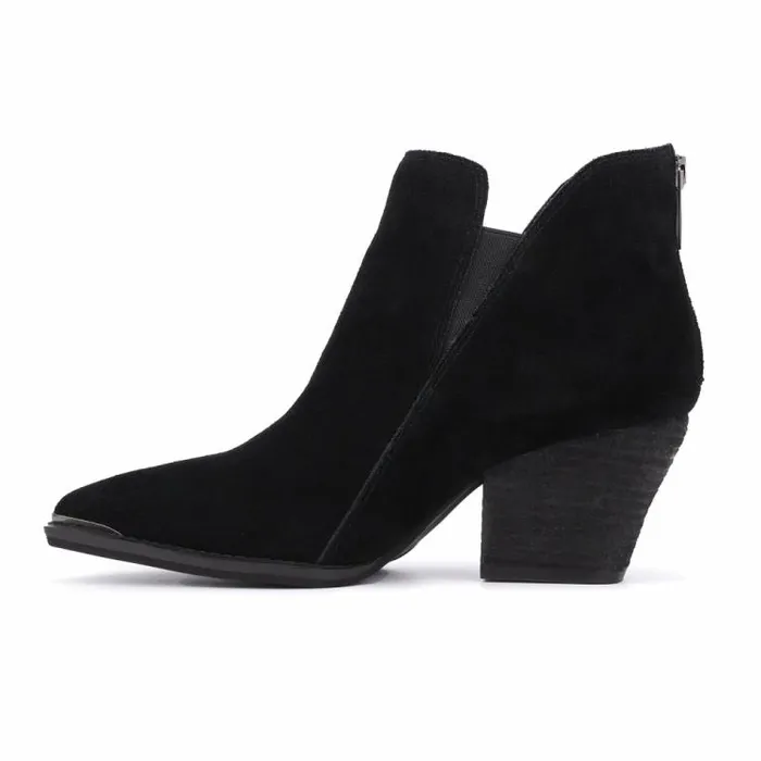 Women Vintage Havana Boots Booties Collins 8211 Black Black