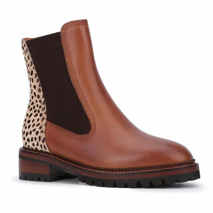 Women Vintage Havana Boots Booties Fairview 8211 Cognac Leopard Cognac Leopard