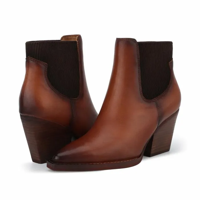 Women Vintage Havana Boots Booties PATRON 8211 BROWN Brown