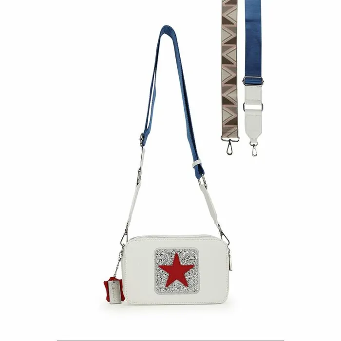 Women Vintage Havana Crossbody LEGEND 6 BAG 8211 WHITE RED