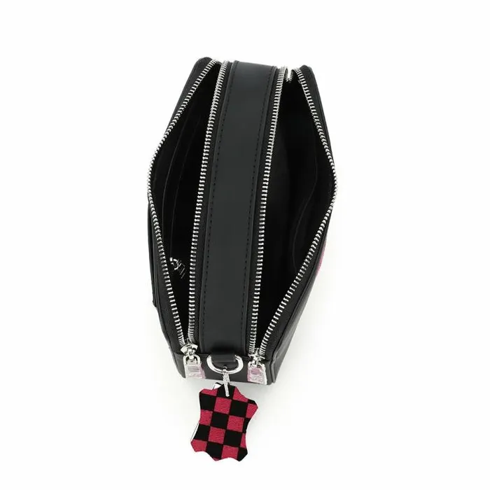 Women Vintage Havana Crossbody LEGEND BAG 8211 BLACK RED
