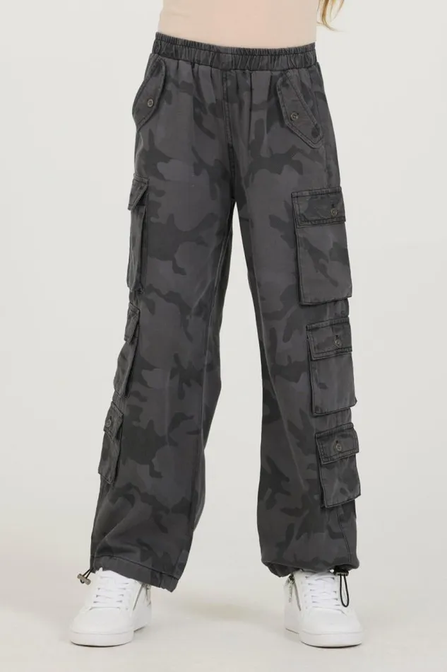 Women Vintage Havana Kids Bottoms Kids Camo Tencel Cargo Pant Camo