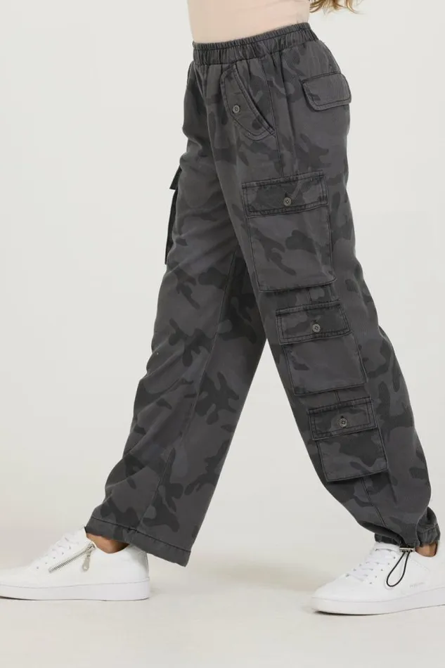 Women Vintage Havana Kids Bottoms Kids Camo Tencel Cargo Pant Camo