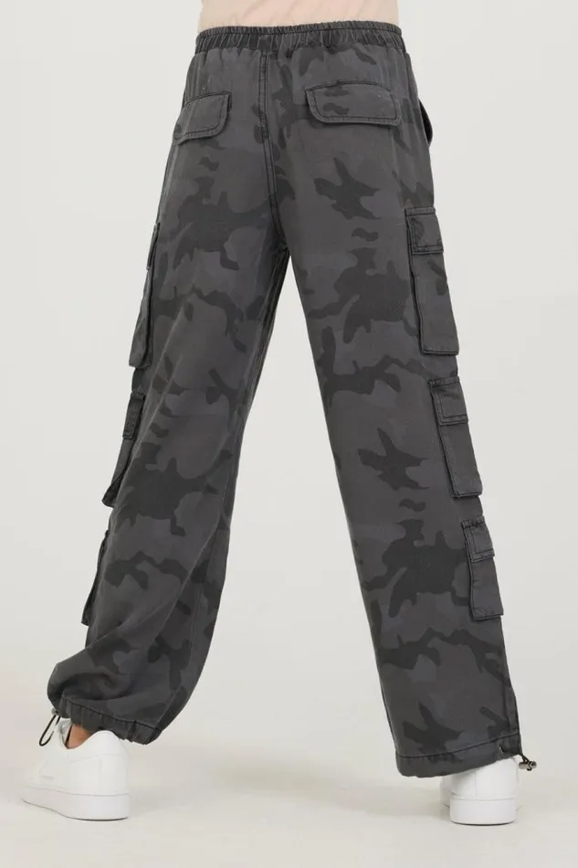 Women Vintage Havana Kids Bottoms Kids Camo Tencel Cargo Pant Camo