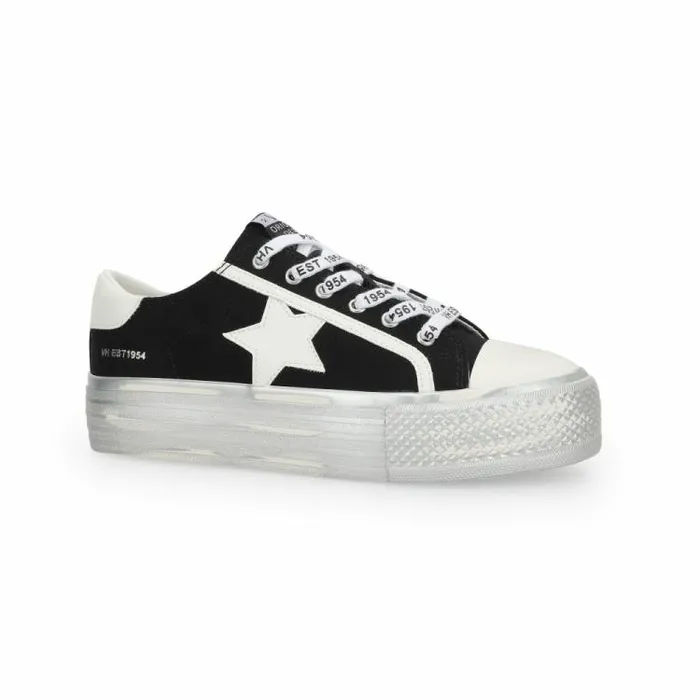 Women Vintage Havana Low Tops AMAZE 8211 BLACK WHITE Black White