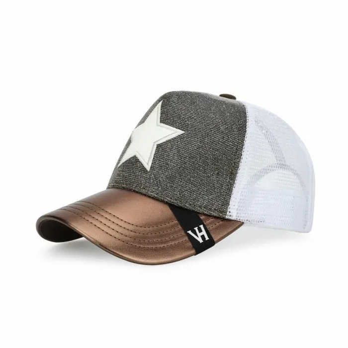 Women Vintage Havana Trucker Hat SHINE HAT