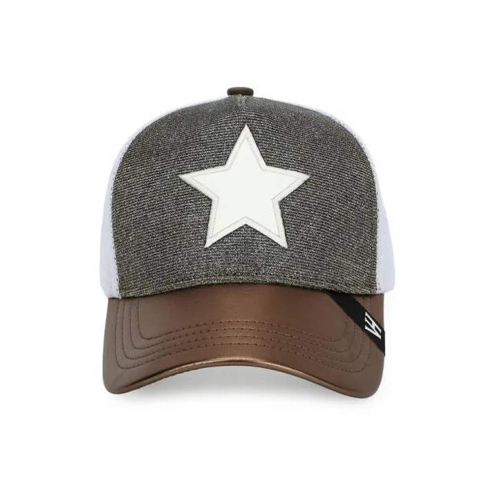 Women Vintage Havana Trucker Hat SHINE HAT Women Vintage Havana Trucker Hat SHINE HAT
