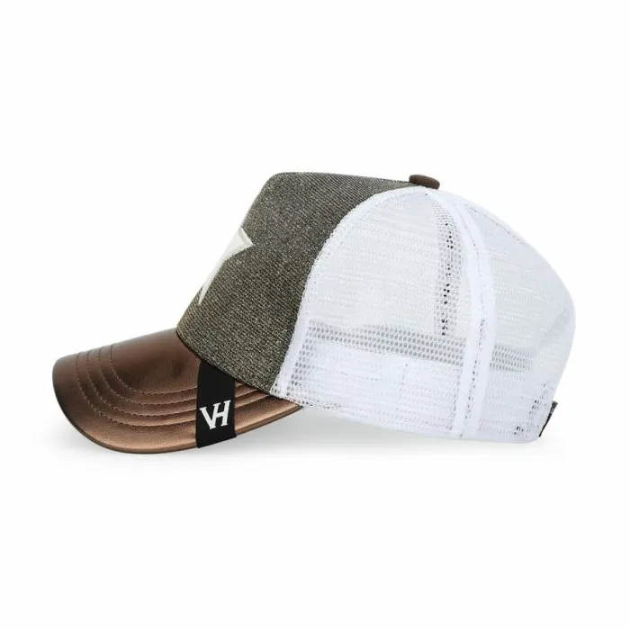 Women Vintage Havana Trucker Hat SHINE HAT Women Vintage Havana Trucker Hat SHINE HAT