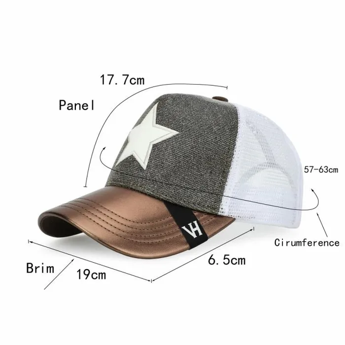 Women Vintage Havana Trucker Hat SHINE HAT Women Vintage Havana Trucker Hat SHINE HAT