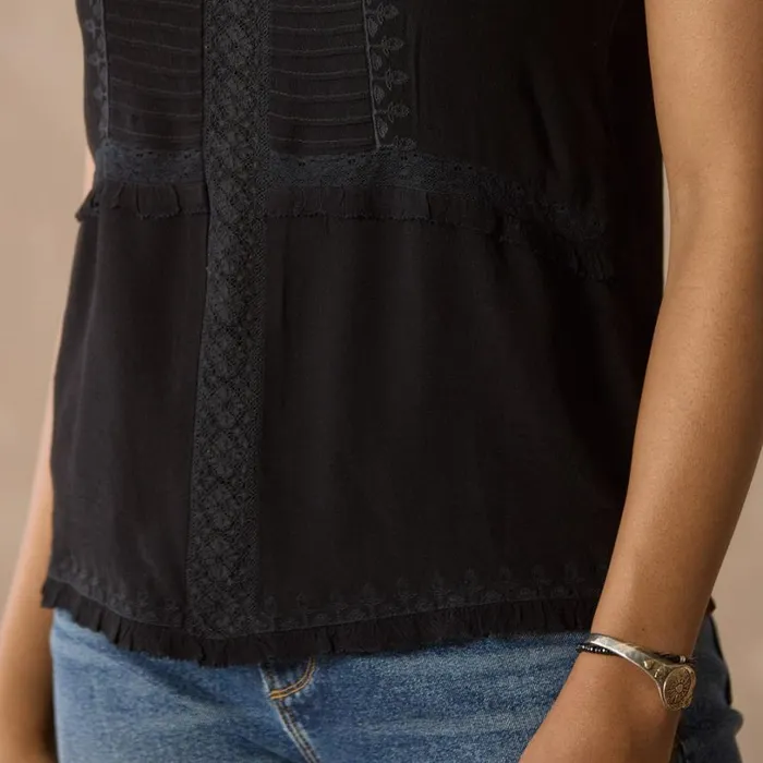 Women Vintage Veronica Camisole Black Sundance Catalog Tops Women Vintage Veronica Camisole Black Sundance Catalog Tops